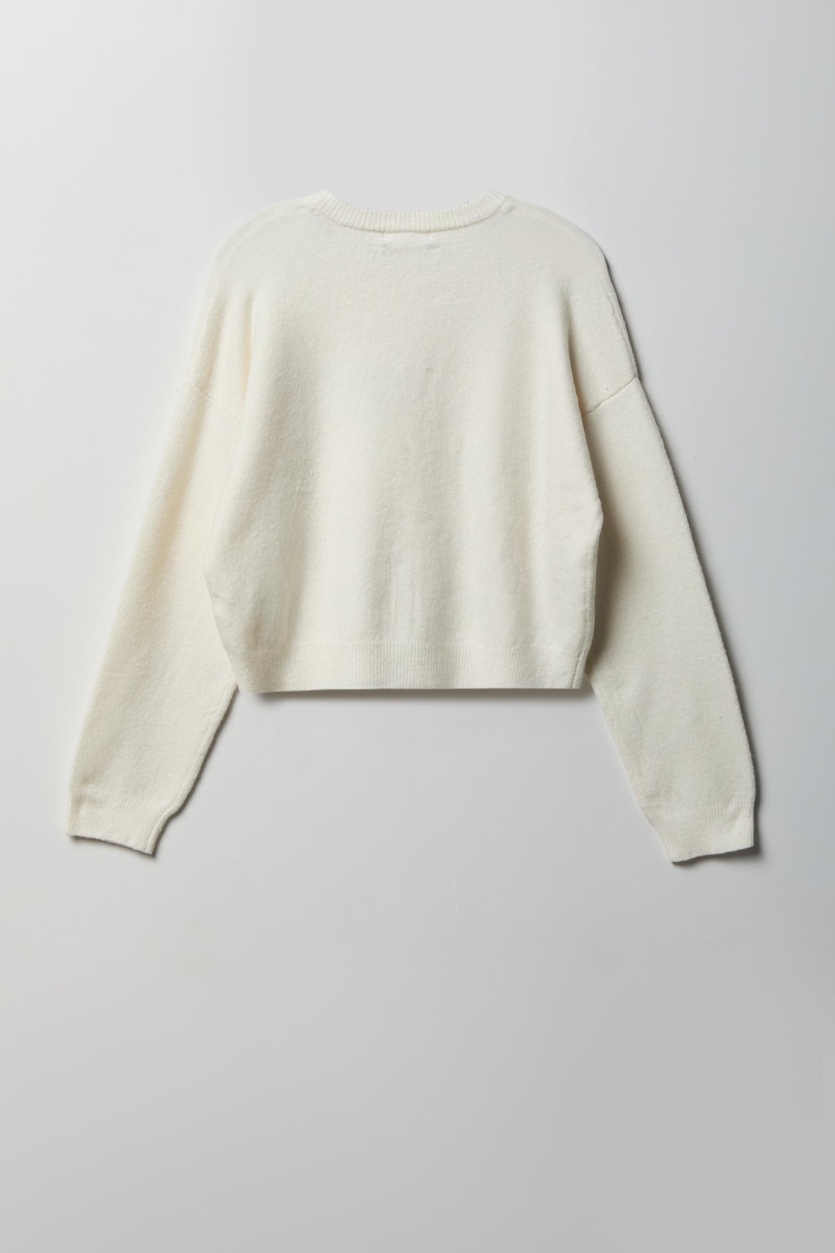 Alt View 2. Mossy Knit Button Front Cardigan - Ivory