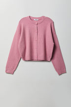 Mossy Knit Button Front Cardigan