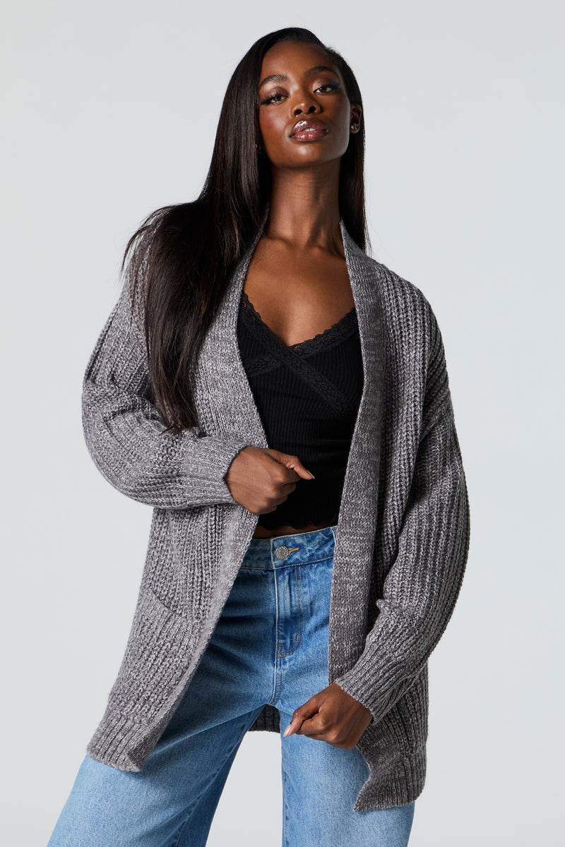 Chunky Knit Open Front Cardigan