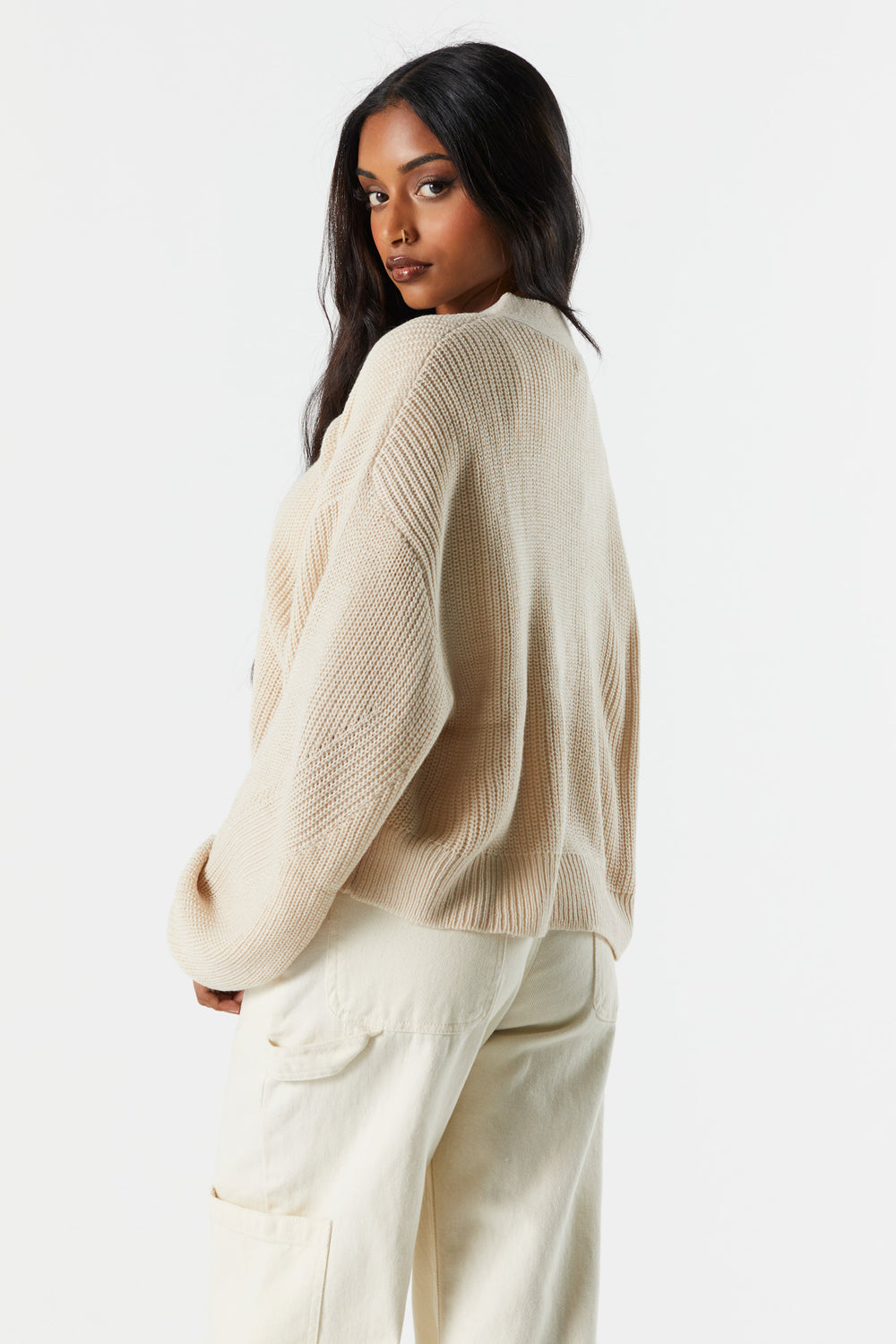 Open Front Knit Cropped Cardigan Open Front Knit Cropped Cardigan 9