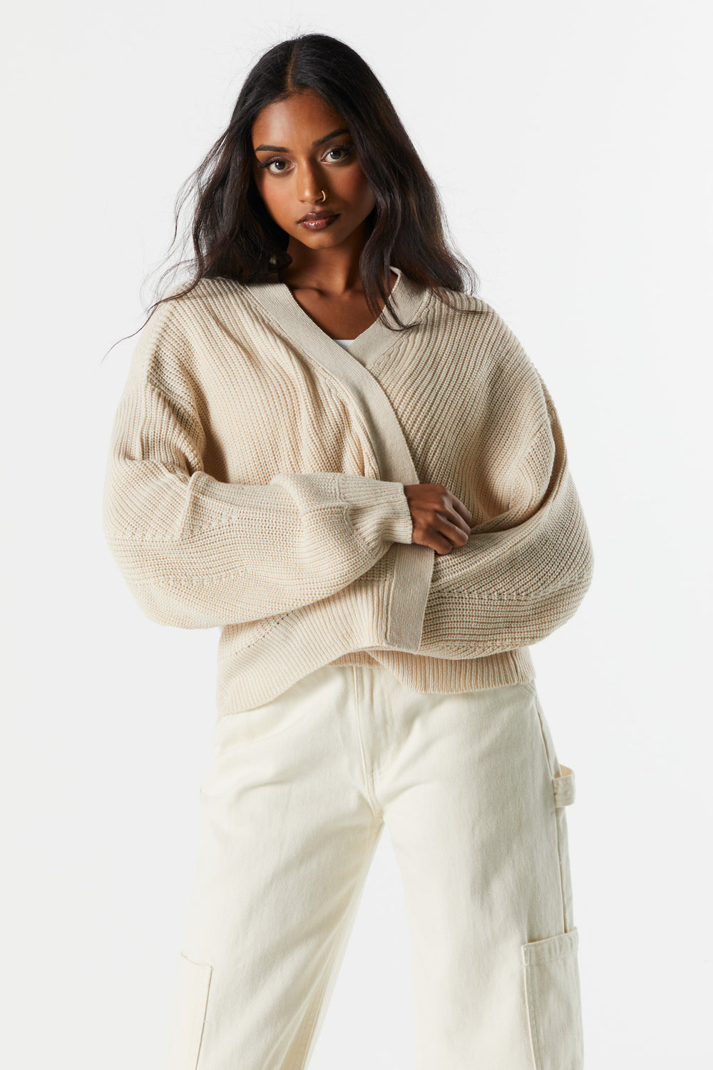 Open Front Knit Cropped Cardigan Open Front Knit Cropped Cardigan 8