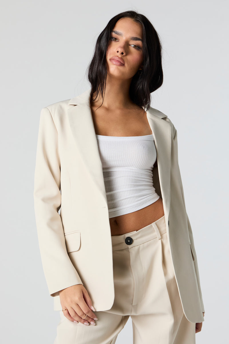 Single Button Boyfriend Blazer