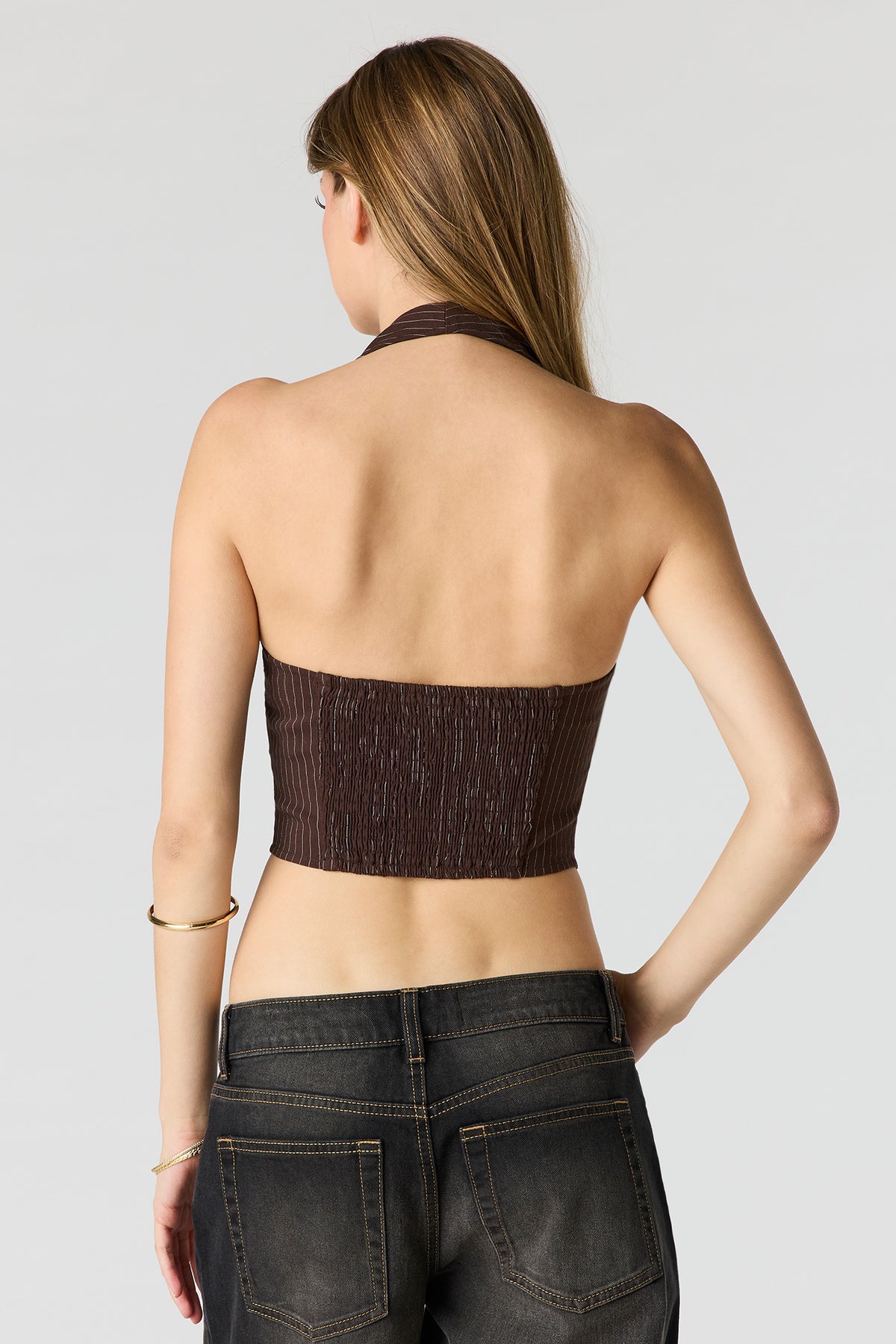 Alt View 2. Halter Vest - Brown
