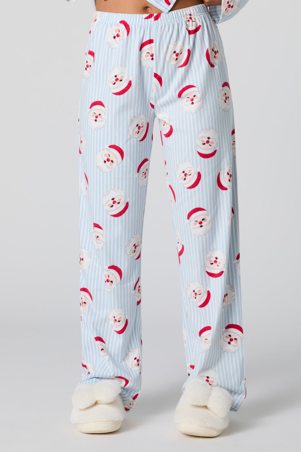 Womens Matching the Family Santa Flannel 2 Piece Pajama Set Womens Matching the Family Santa Flannel 2 Piece Pajama Set 3