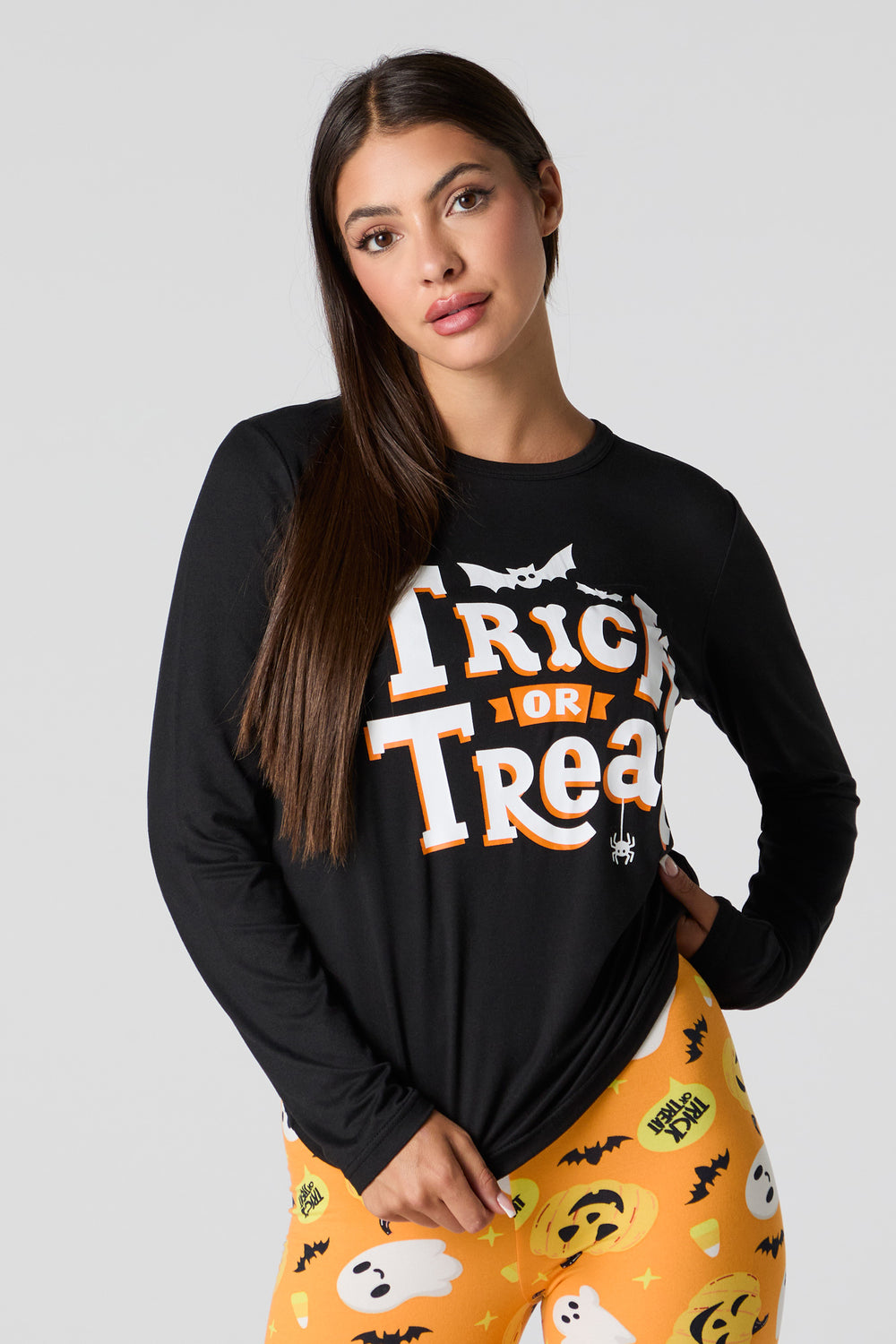 Womens Match the Family Trick or Treat 2 Piece Pajama Set Womens Match the Family Trick or Treat 2 Piece Pajama Set 3