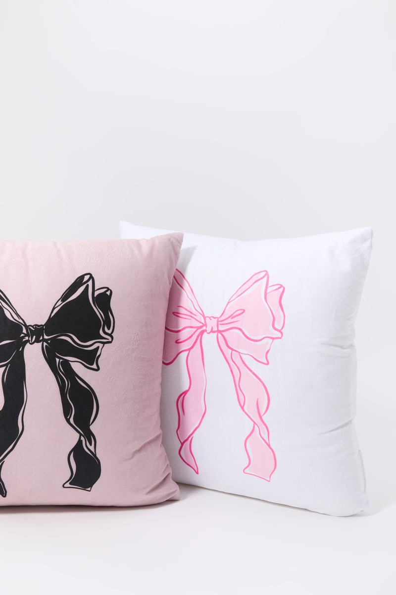 Bow Graphic Decorative Pillow