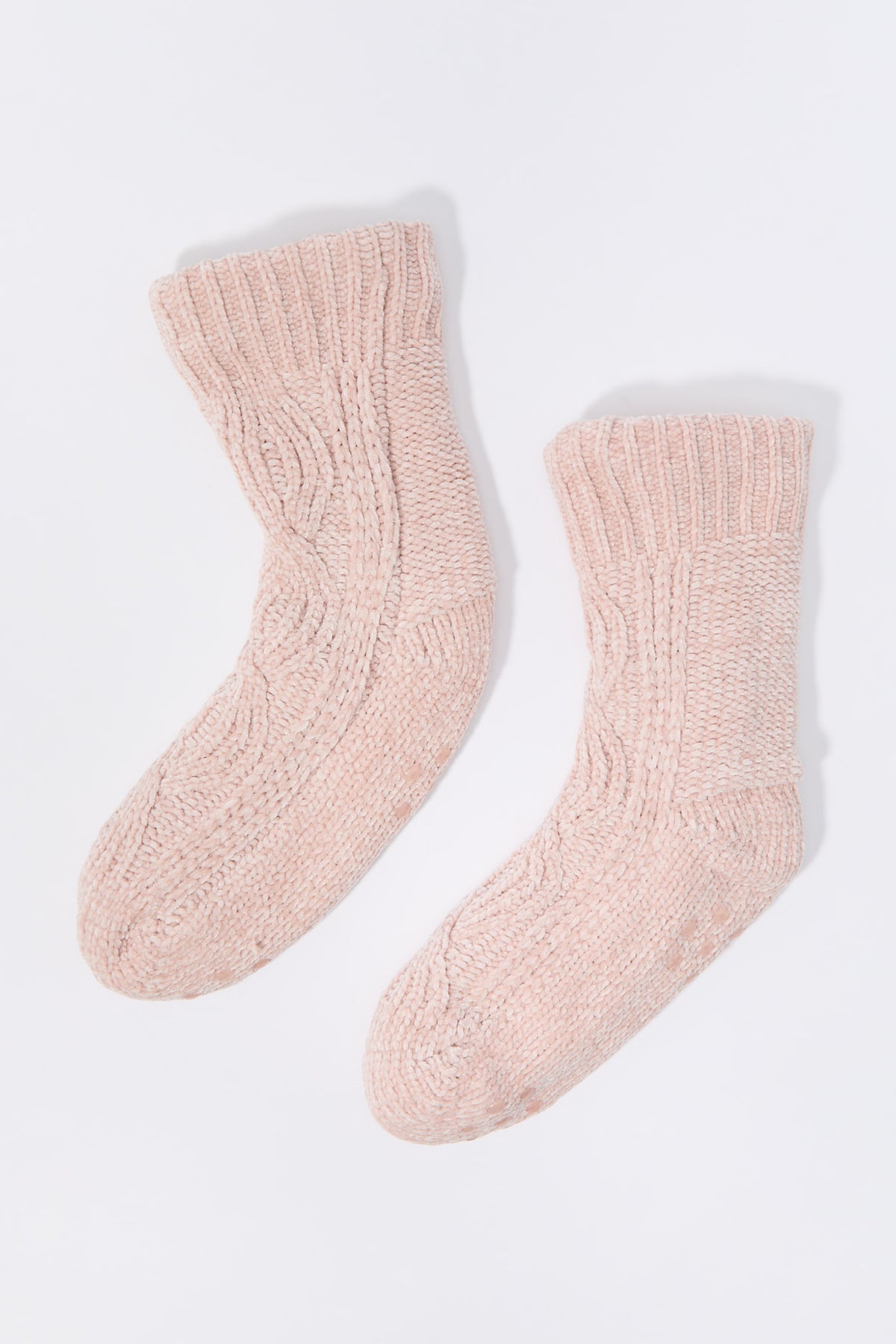 Cable Knit Sock Slippers