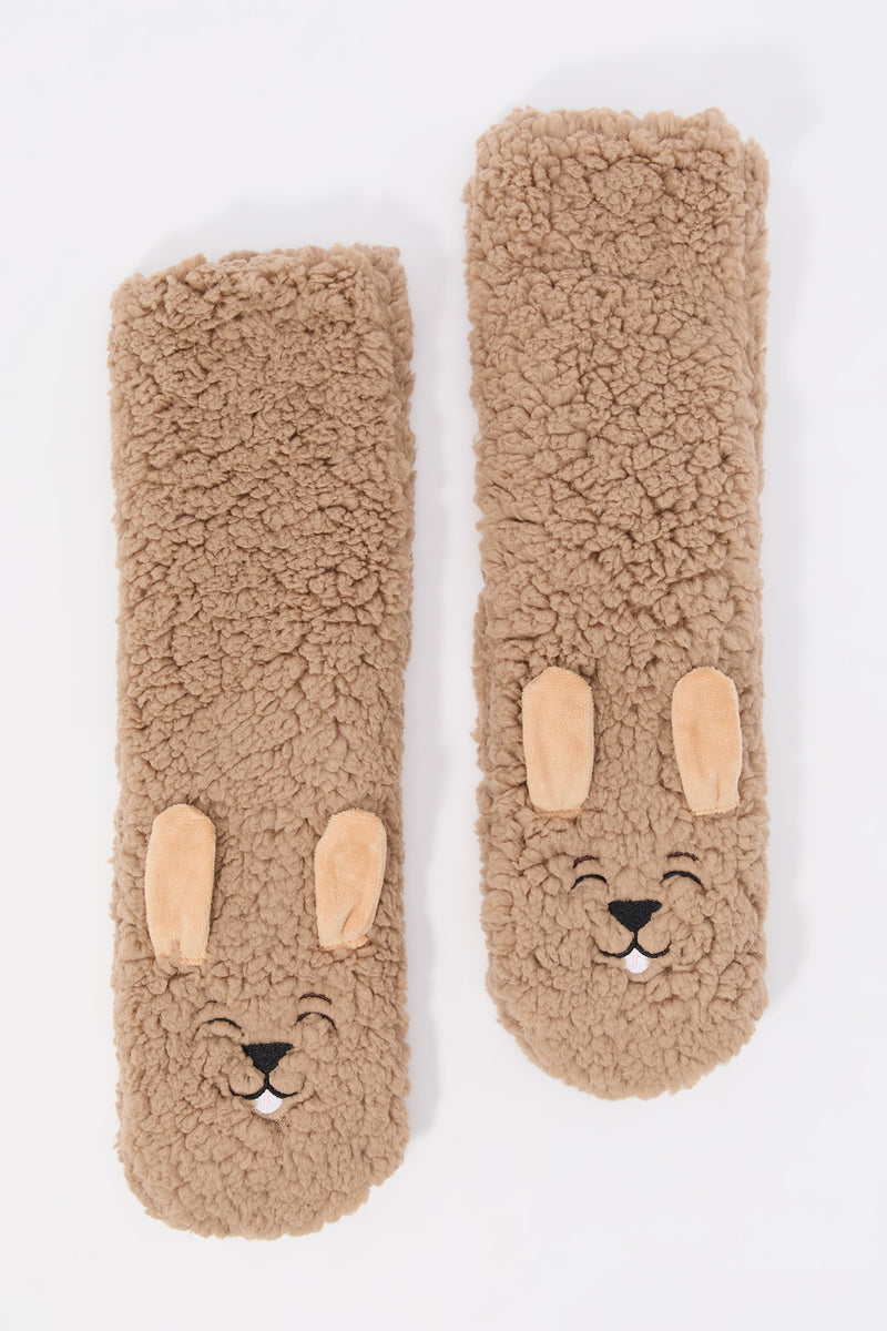 Critter Sherpa Slipper Socks