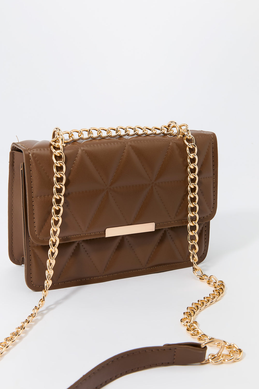 Faux Leather Quilted Crossbody Bag Faux Leather Quilted Crossbody Bag 7