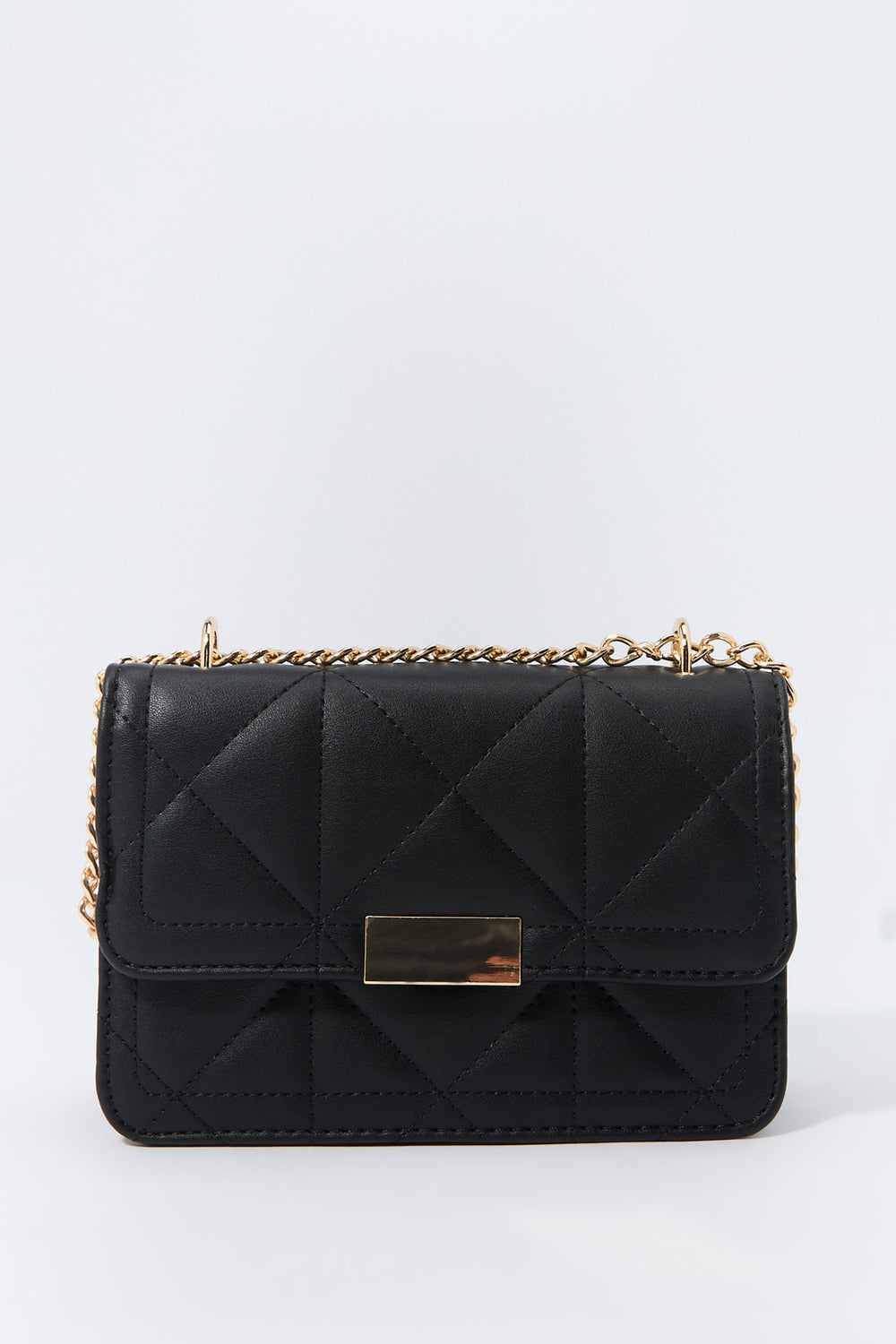 Faux Leather Quilted Crossbody Bag Faux Leather Quilted Crossbody Bag 4