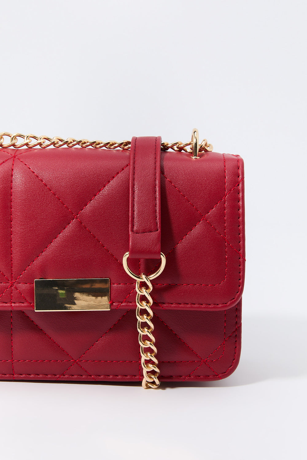 Faux Leather Quilted Crossbody Bag Faux Leather Quilted Crossbody Bag 12