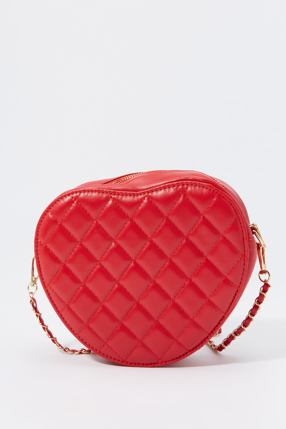 Faux-Leather Quilted Heart Purse Faux-Leather Quilted Heart Purse 4