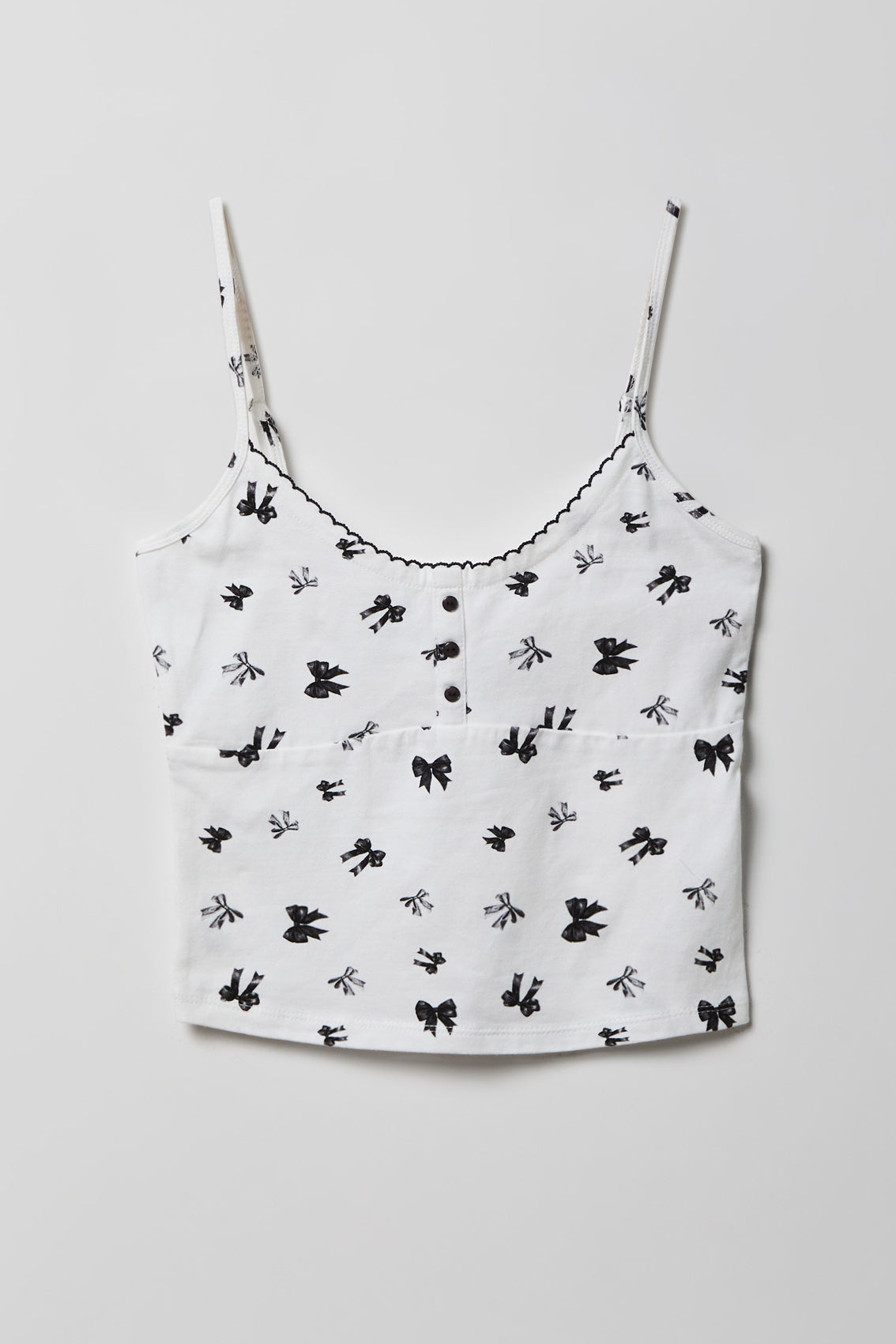 Alt View 2. Printed Tank & Boy Short Pajama Set - White