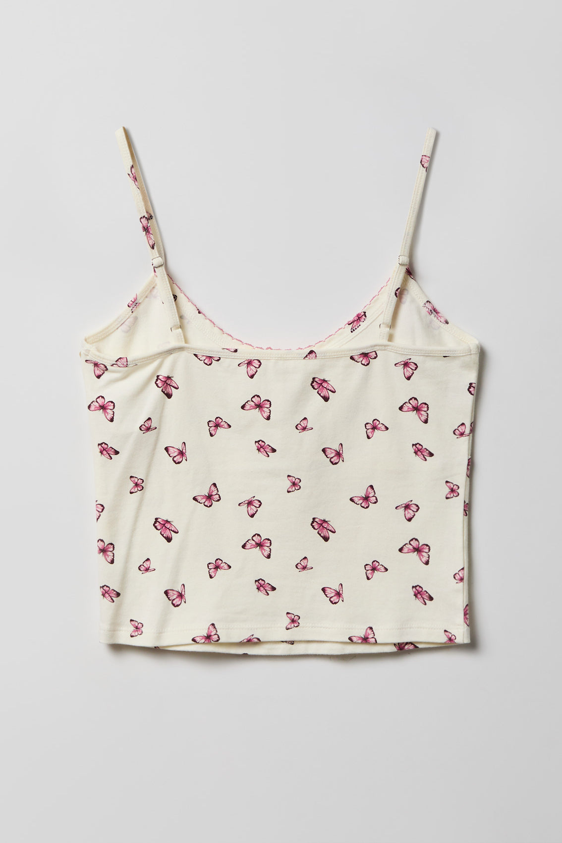 Alt View 3. Printed Tank & Boy Short Pajama Set - Ivory