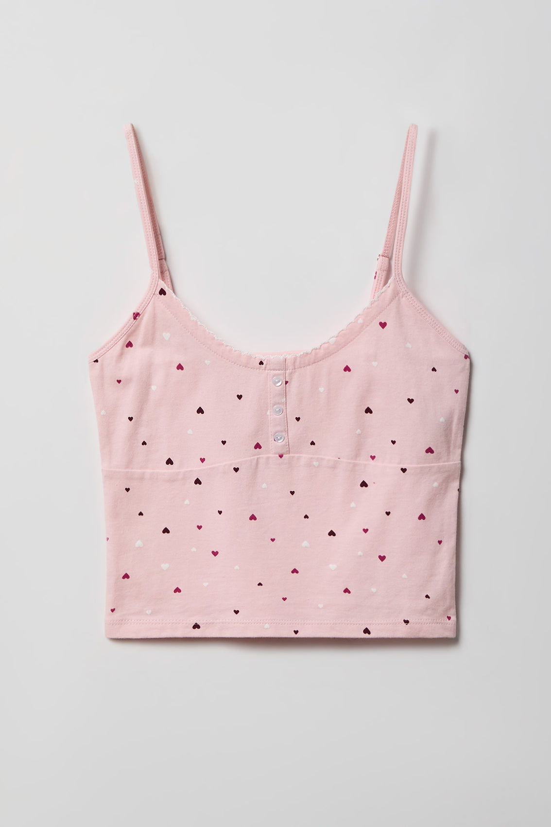 Alt View 2. Printed Tank & Boy Short Pajama Set - Light Pink