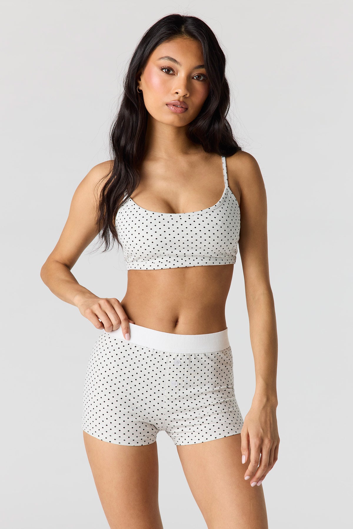Tank & Boxer Short Pajama Set - Heather Grey