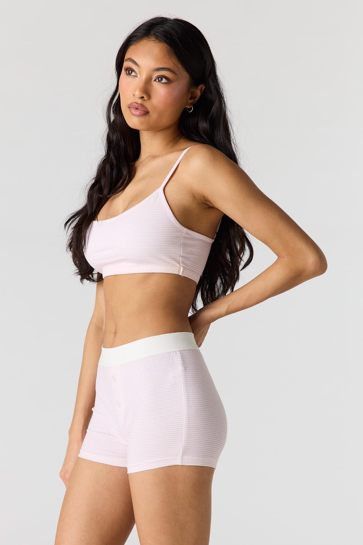 Alt View 2. Tank & Boxer Short Pajama Set - Light Pink