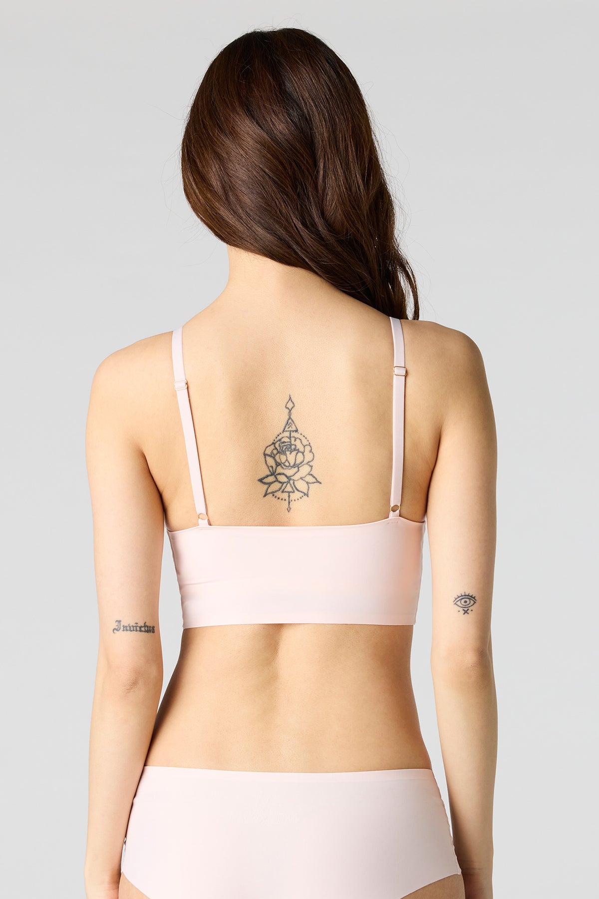Alt View 3. No-Show Push Up Tank Bra - Light Pink