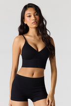Seamless Ribbed Padded Bralette