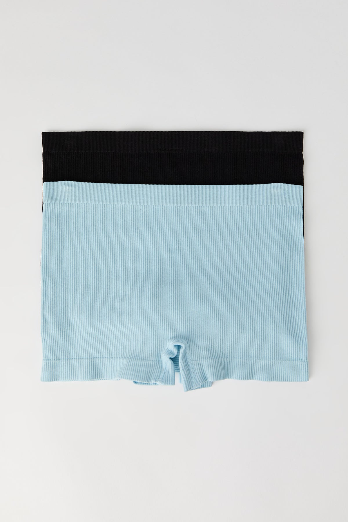 Alt View 4. Seamless Ribbed Boy Short (2 Pack) - Light Blue