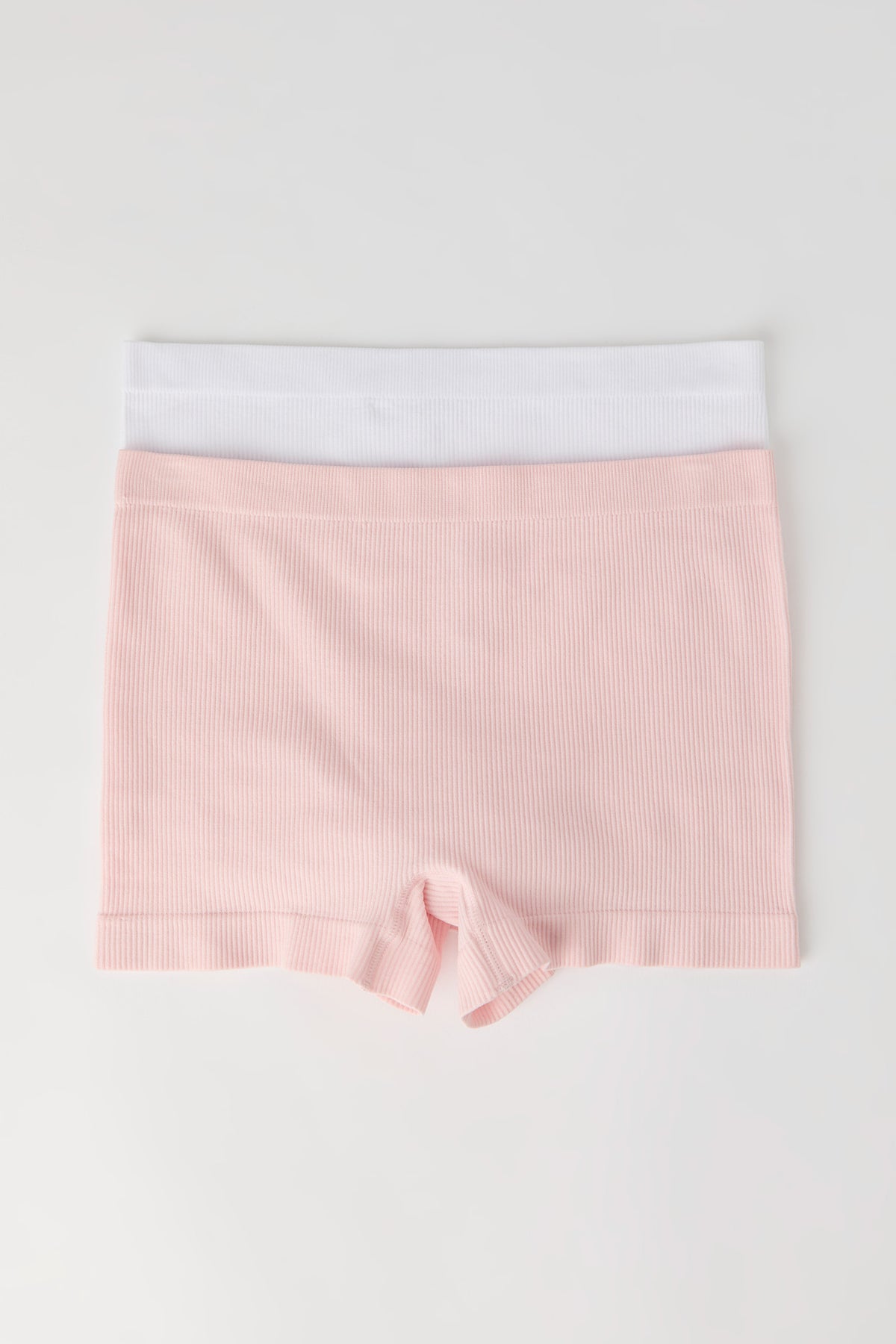 Alt View 4. Seamless Ribbed Boy Short (2 Pack) - Light Pink