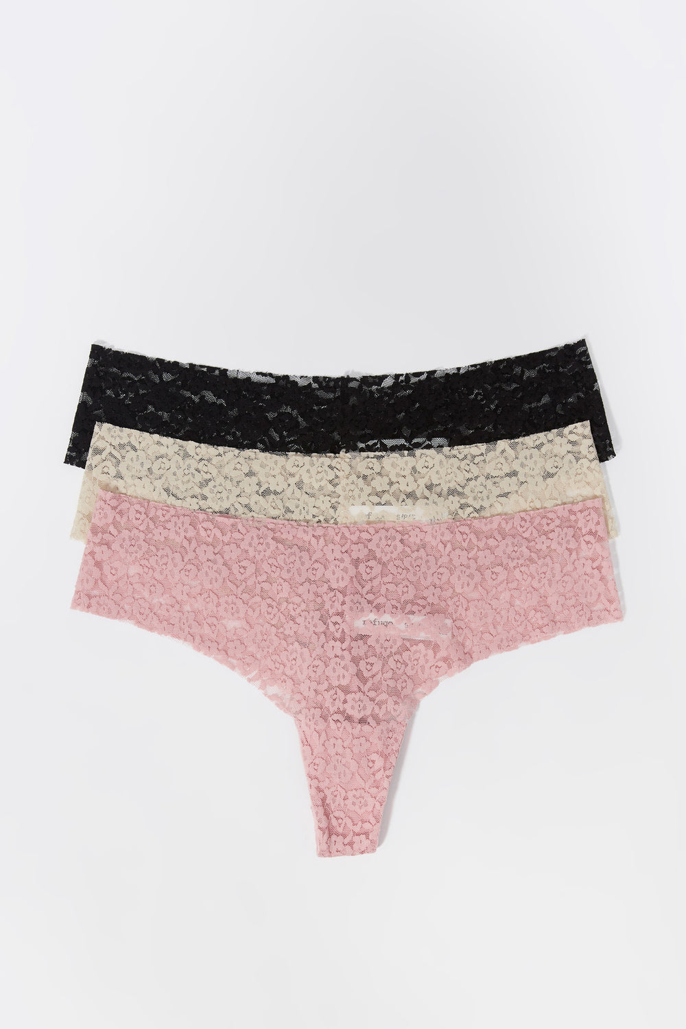 Floral Lace Thong Panty (3 Pack) Floral Lace Thong Panty (3 Pack) 9