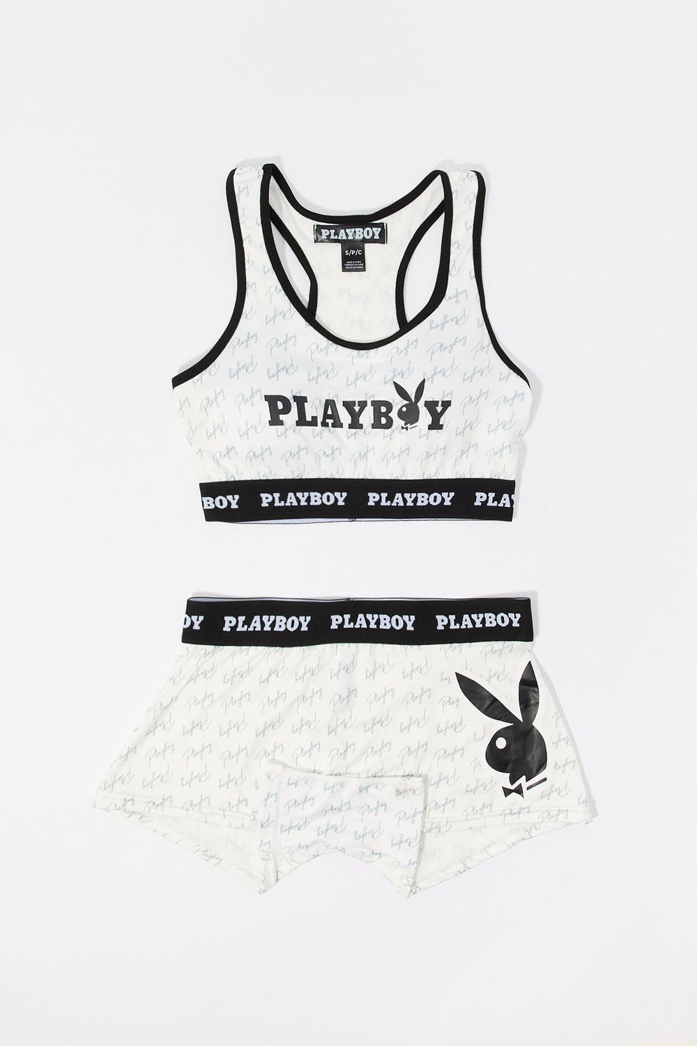 Playboy Sport Bra & Short 2 Piece Set Playboy Sport Bra & Short 2 Piece Set 4