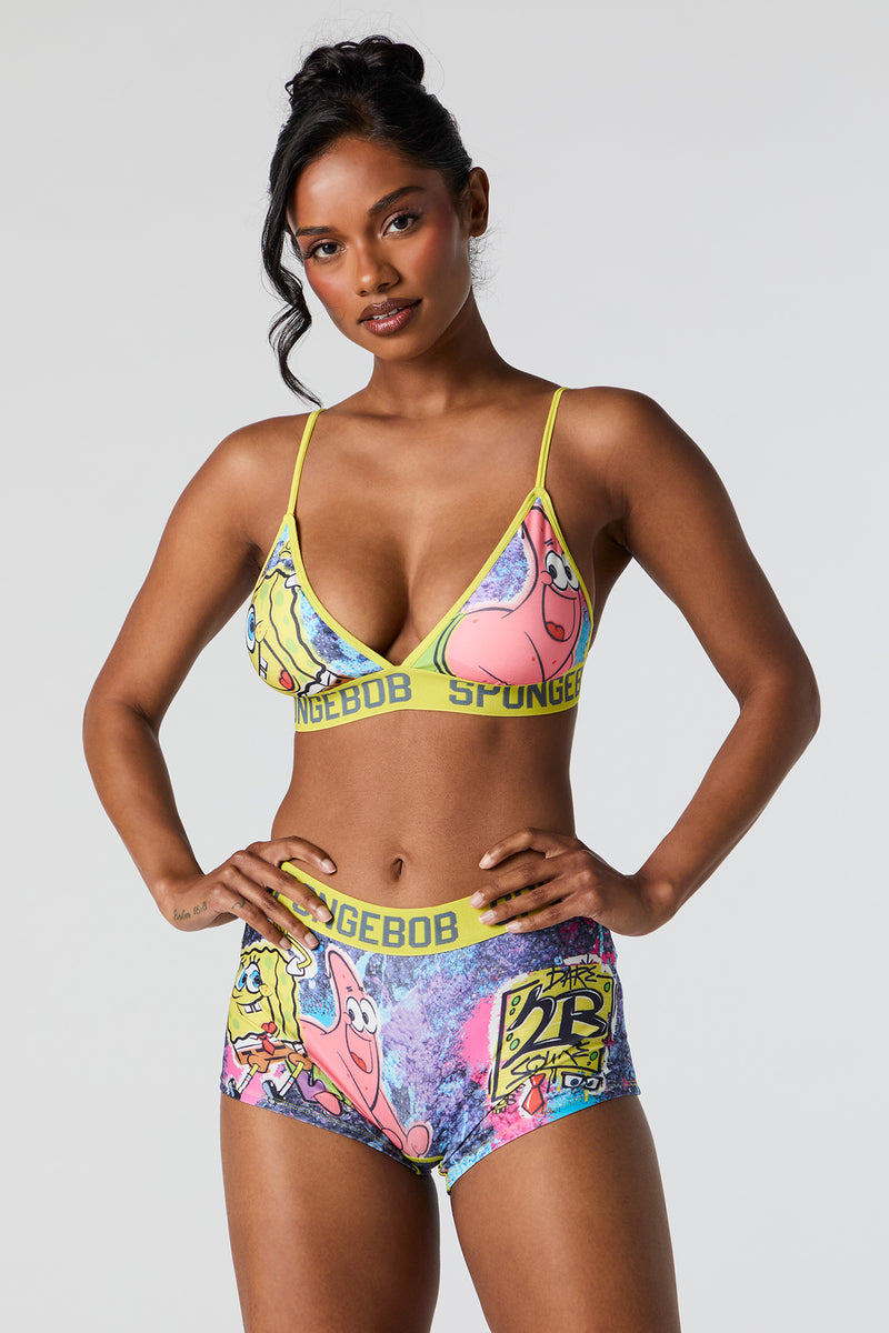 SpongeBob Bra and Short 2 Piece Pajama Set