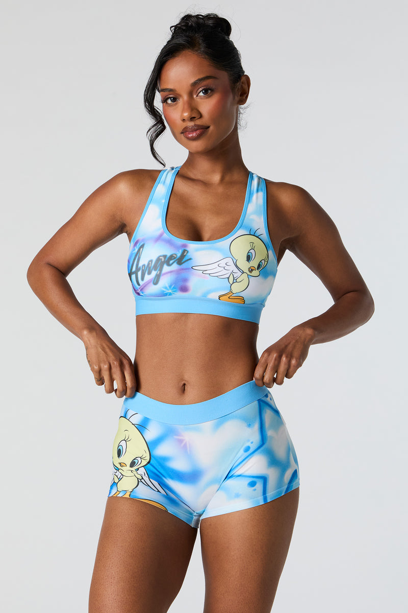 Tweety Bird Bra and Short 2 Piece Pajama Set