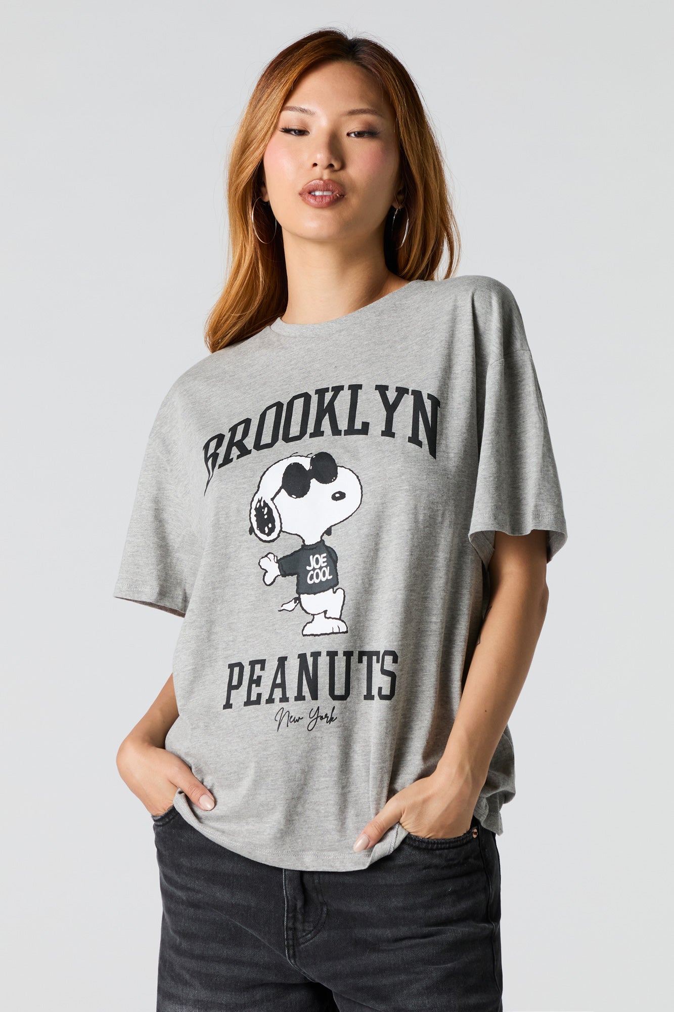 Brooklyn Peanuts Graphic Boyfriend T-Shirt