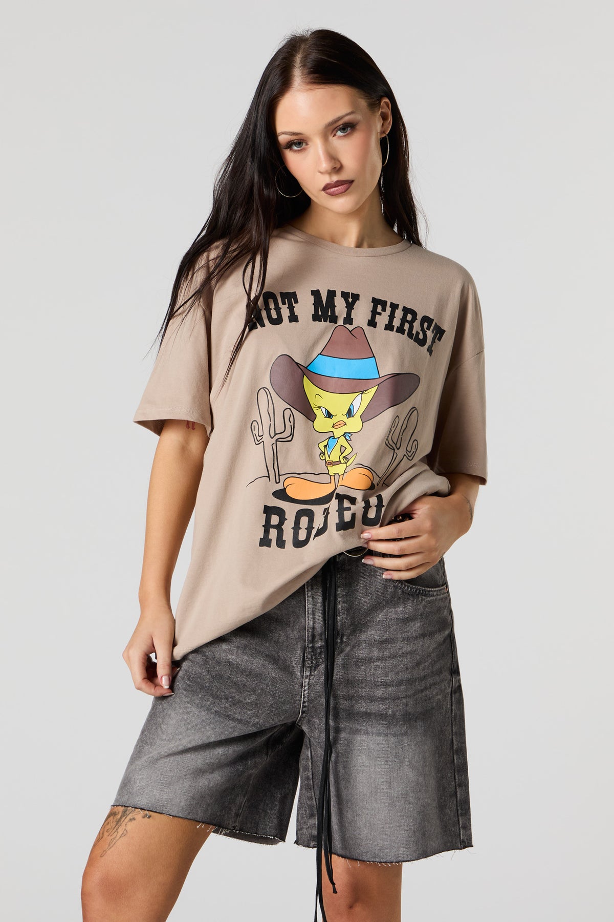 Rodeo Tweety Graphic Boyfriend T-Shirt