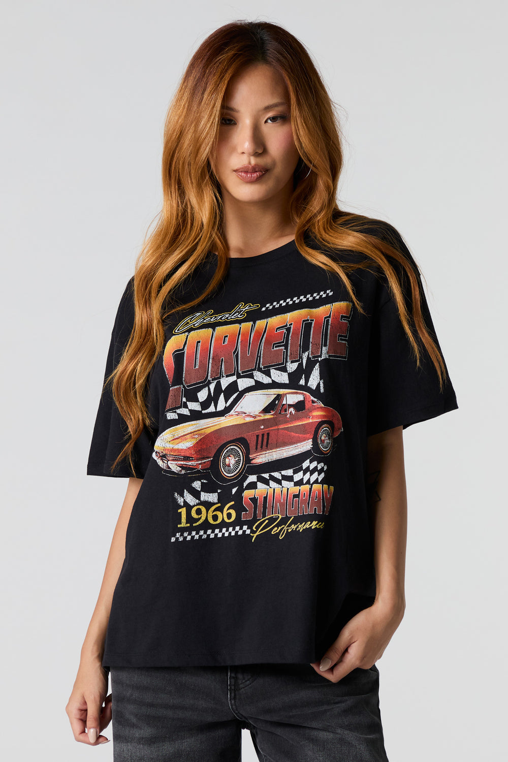 Corvette Stingray Graphic Boyfriend T-Shirt Corvette Stingray Graphic Boyfriend T-Shirt 1