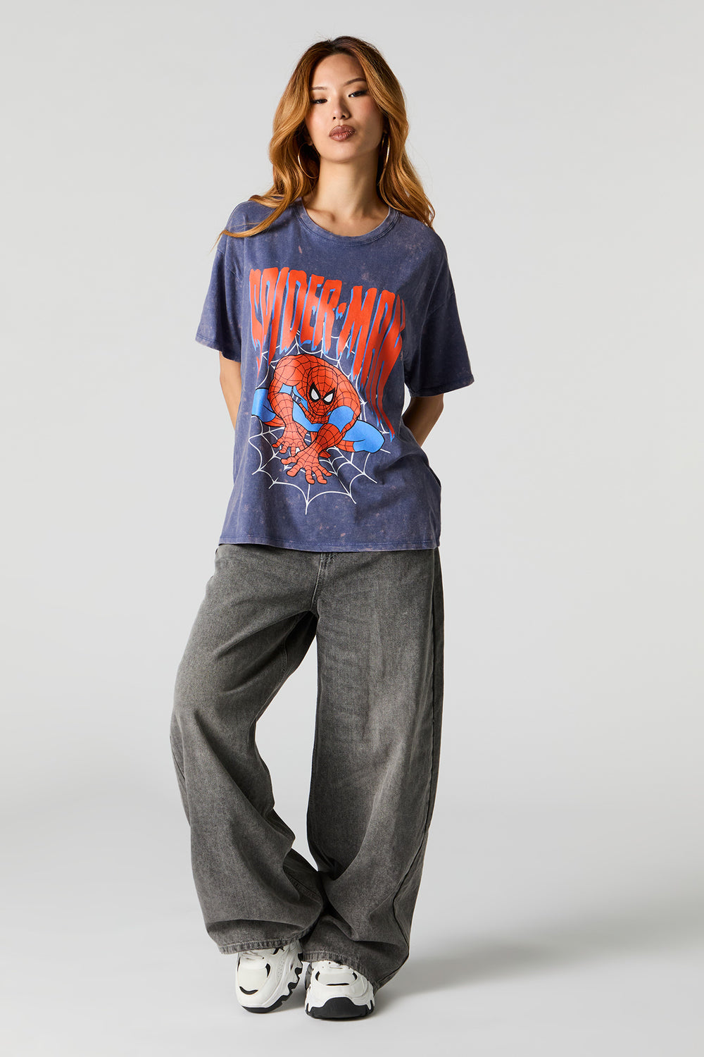 Spider-Man Graphic Washed Boyfriend T-Shirt Spider-Man Graphic Washed Boyfriend T-Shirt 2