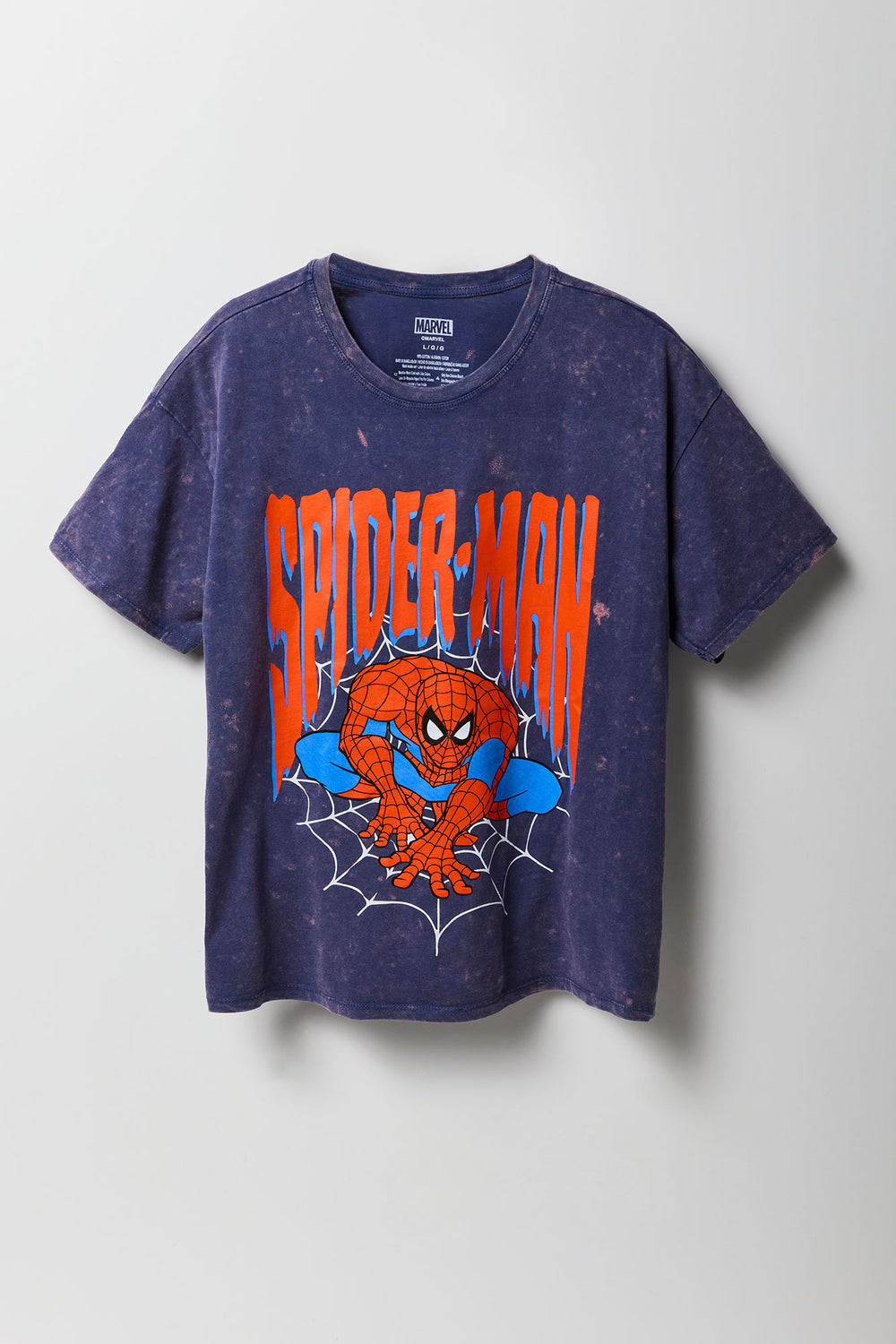 Spider-Man Graphic Washed Boyfriend T-Shirt Spider-Man Graphic Washed Boyfriend T-Shirt 4