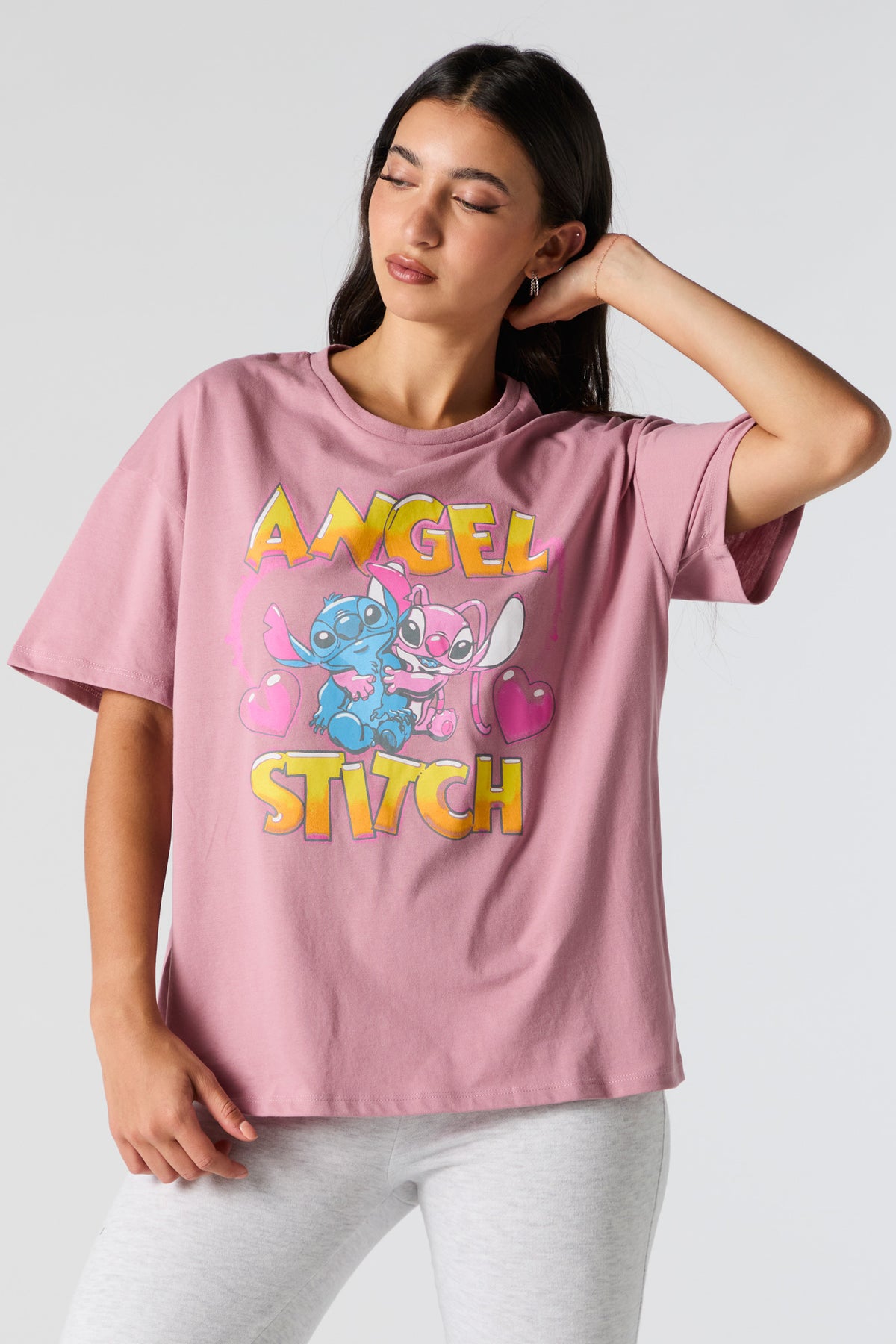 Angel & Stitch Graphic Boyfriend T-Shirt