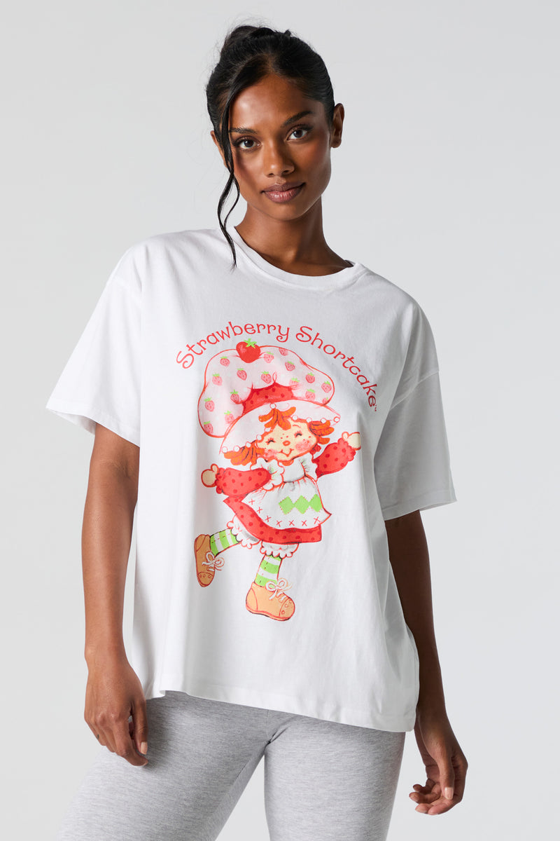 Strawberry Shortcake Graphic Boyfriend T-Shirt