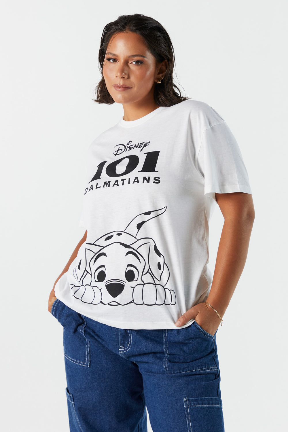 101 Dalmatians Graphic Boyfriend T-Shirt White 1