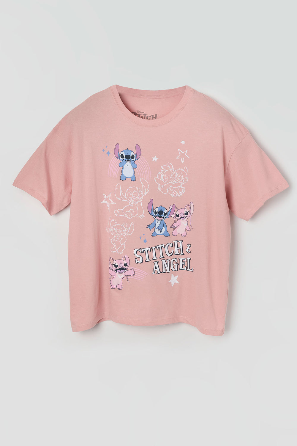 Angel and Stitch Graphic Boyfriend T-Shirt Angel and Stitch Graphic Boyfriend T-Shirt 4