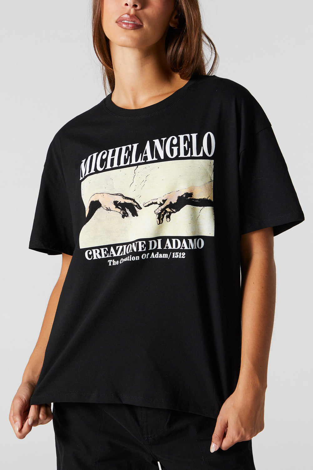 Michelangelo Graphic Boyfriend T-Shirt Michelangelo Graphic Boyfriend T-Shirt 4