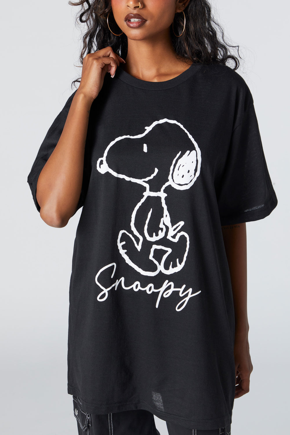 Snoopy Graphic Boyfriend T-Shirt Snoopy Graphic Boyfriend T-Shirt 2