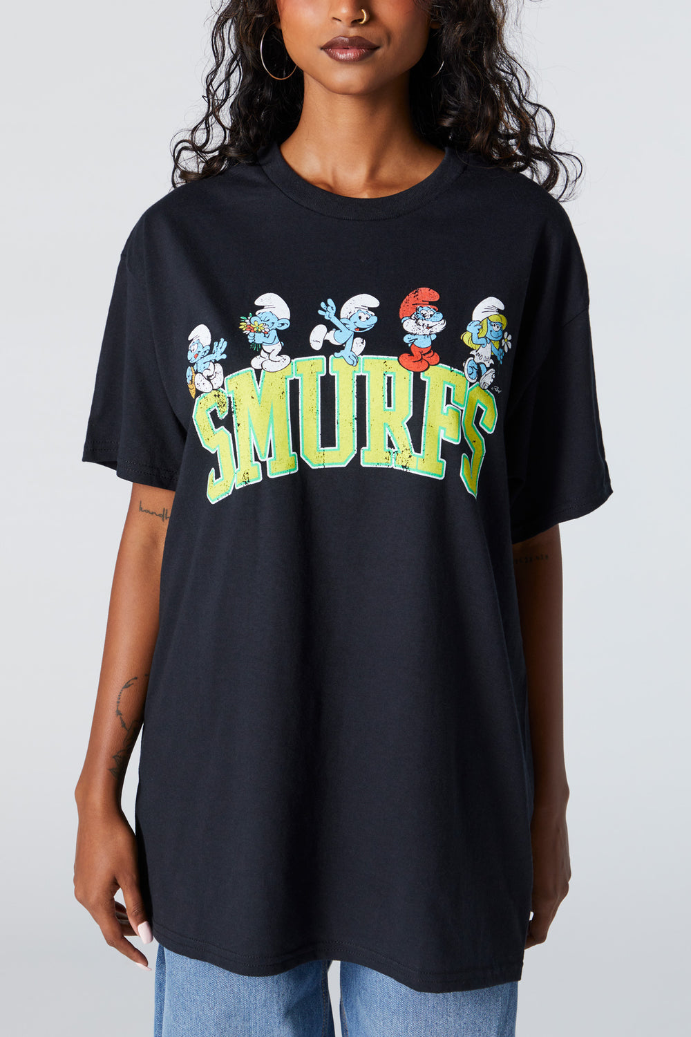 Smurfs Graphic Boyfriend T-Shirt Smurfs Graphic Boyfriend T-Shirt 2
