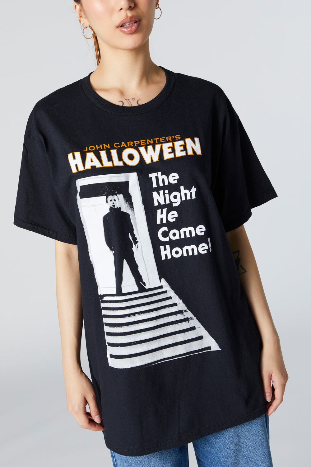 Halloween Graphic Boyfriend T-Shirt Halloween Graphic Boyfriend T-Shirt 2