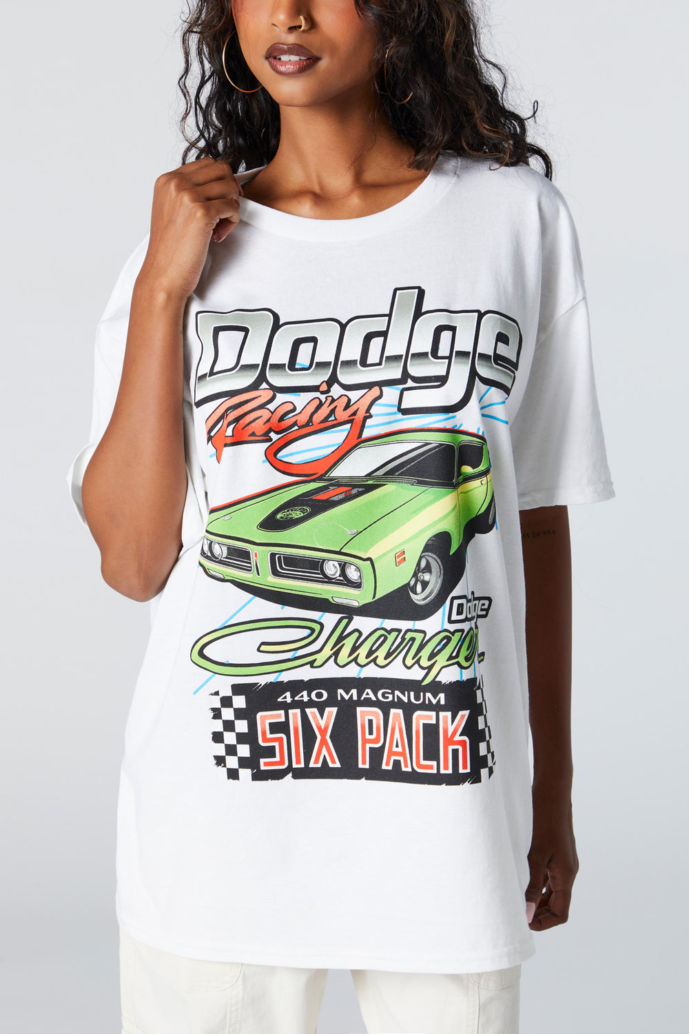 Dodge Racing Graphic Boyfriend T-Shirt Dodge Racing Graphic Boyfriend T-Shirt 2
