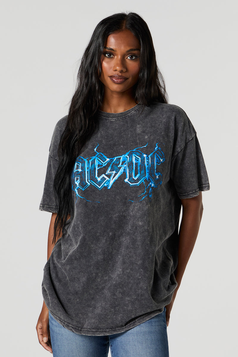 ACDC Wash Graphic Boyfriend T-Shirt