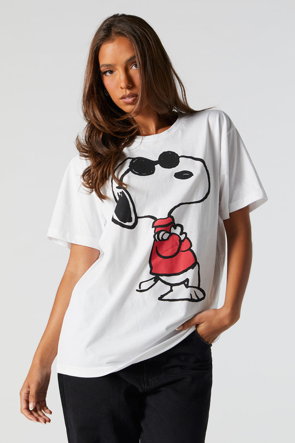 Snoopy Graphic Boyfriend T-Shirt Snoopy Graphic Boyfriend T-Shirt 1