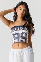 Contrast Graphic Tube Top