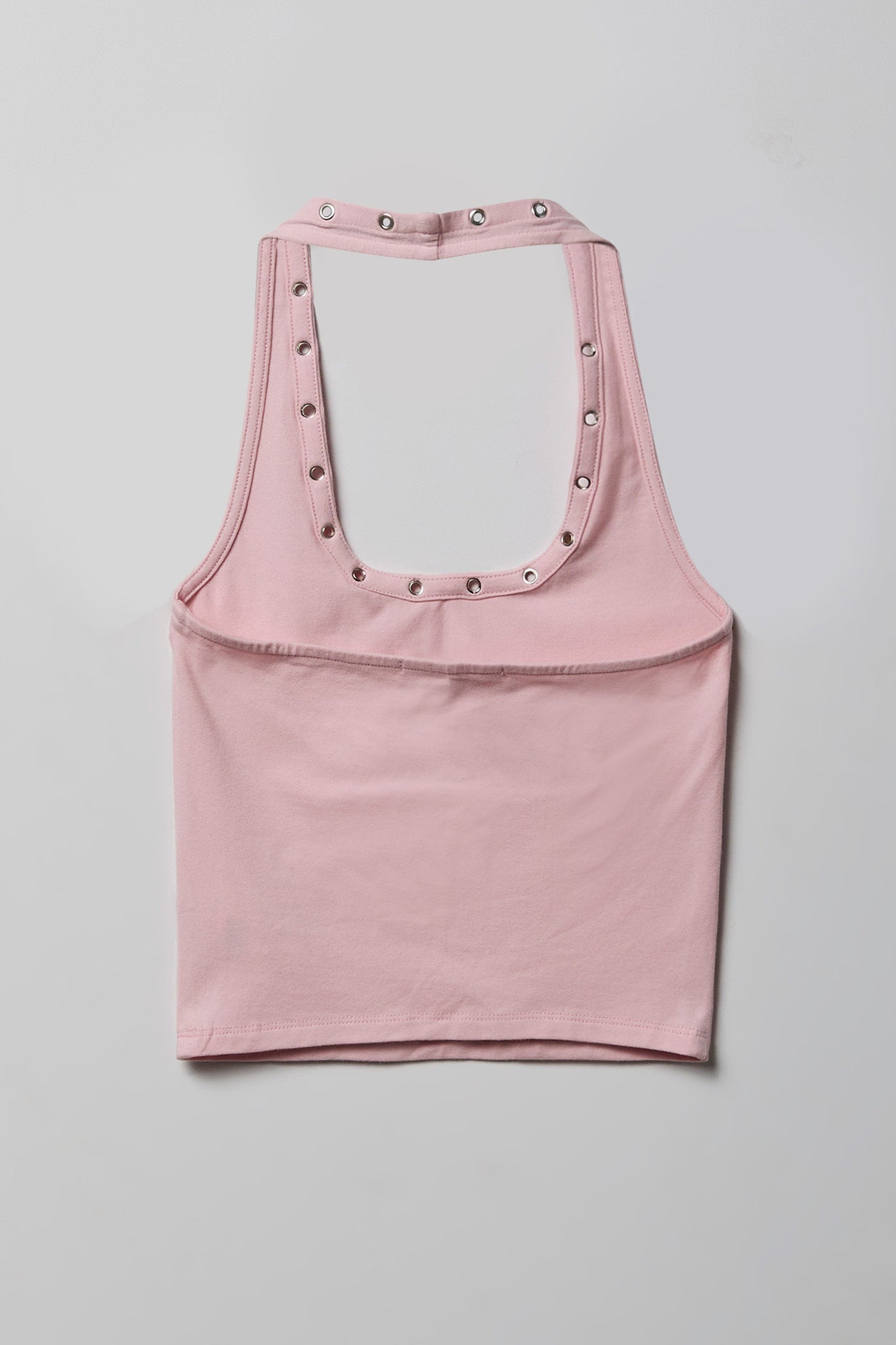 Graphic Grommet Trim Halter Top – Charlotte Russe