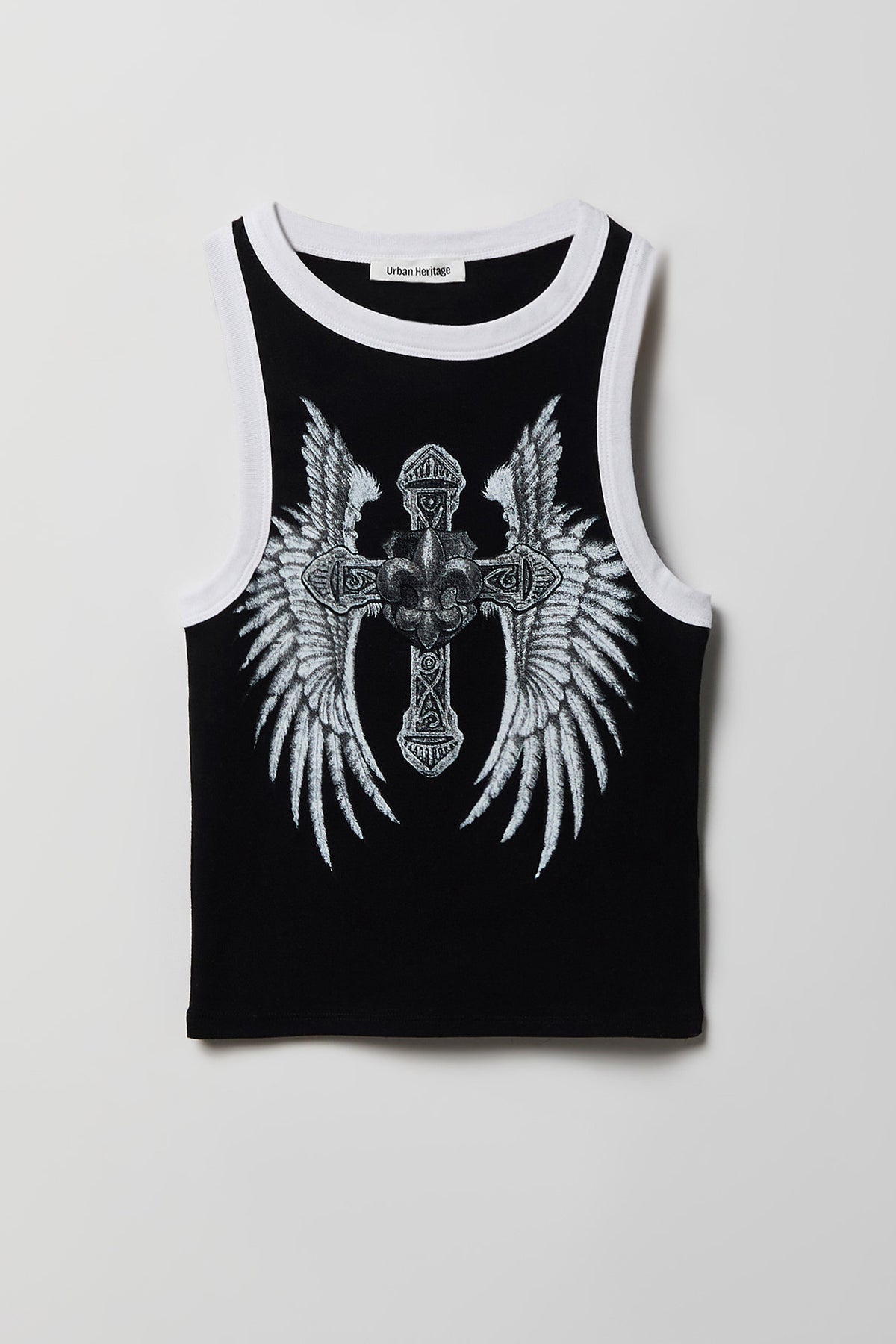 Graphic Ringer Tank - Black
