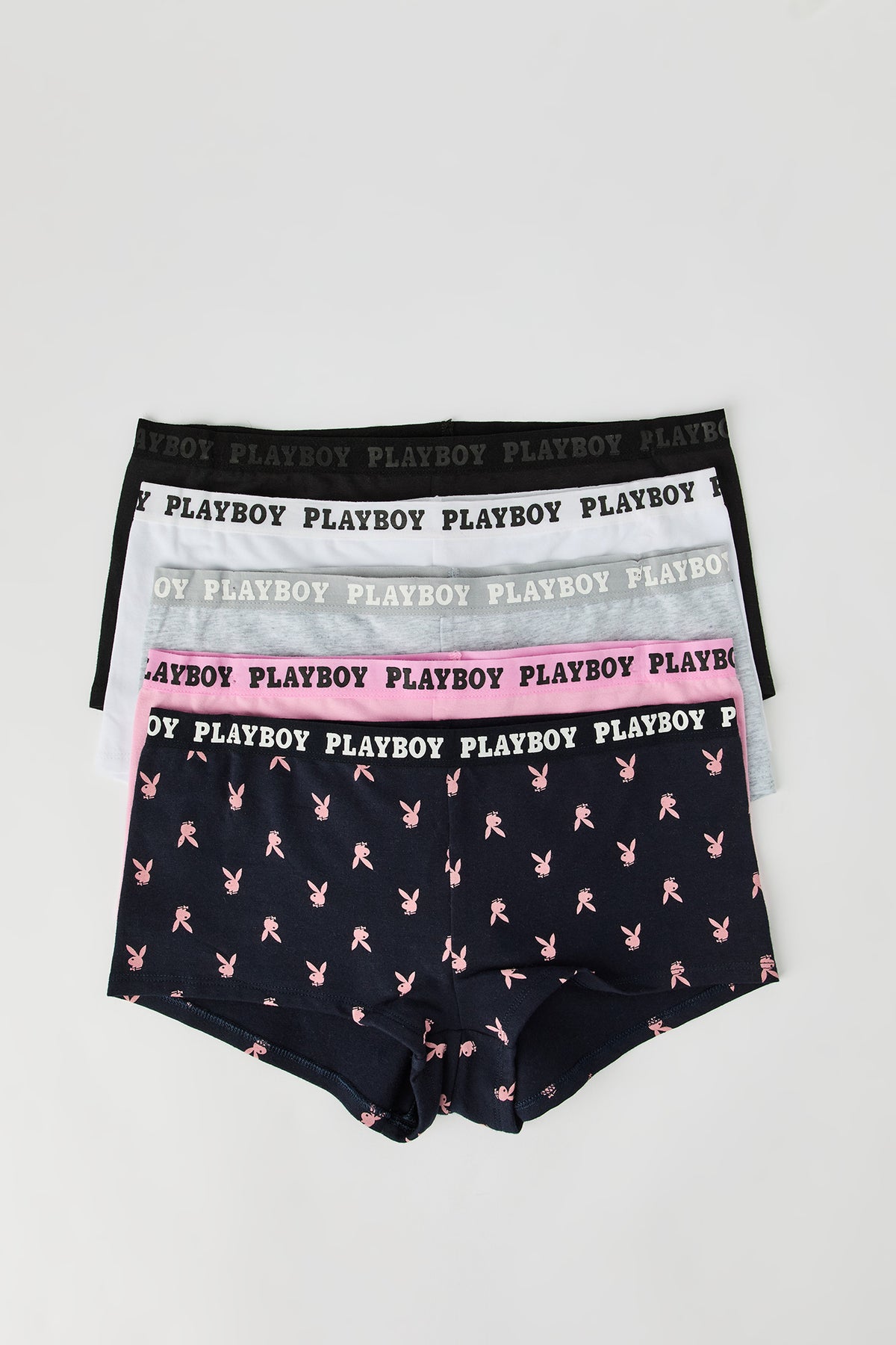 Alt View 4. Playboy Boy Short (5 Pack) - Black