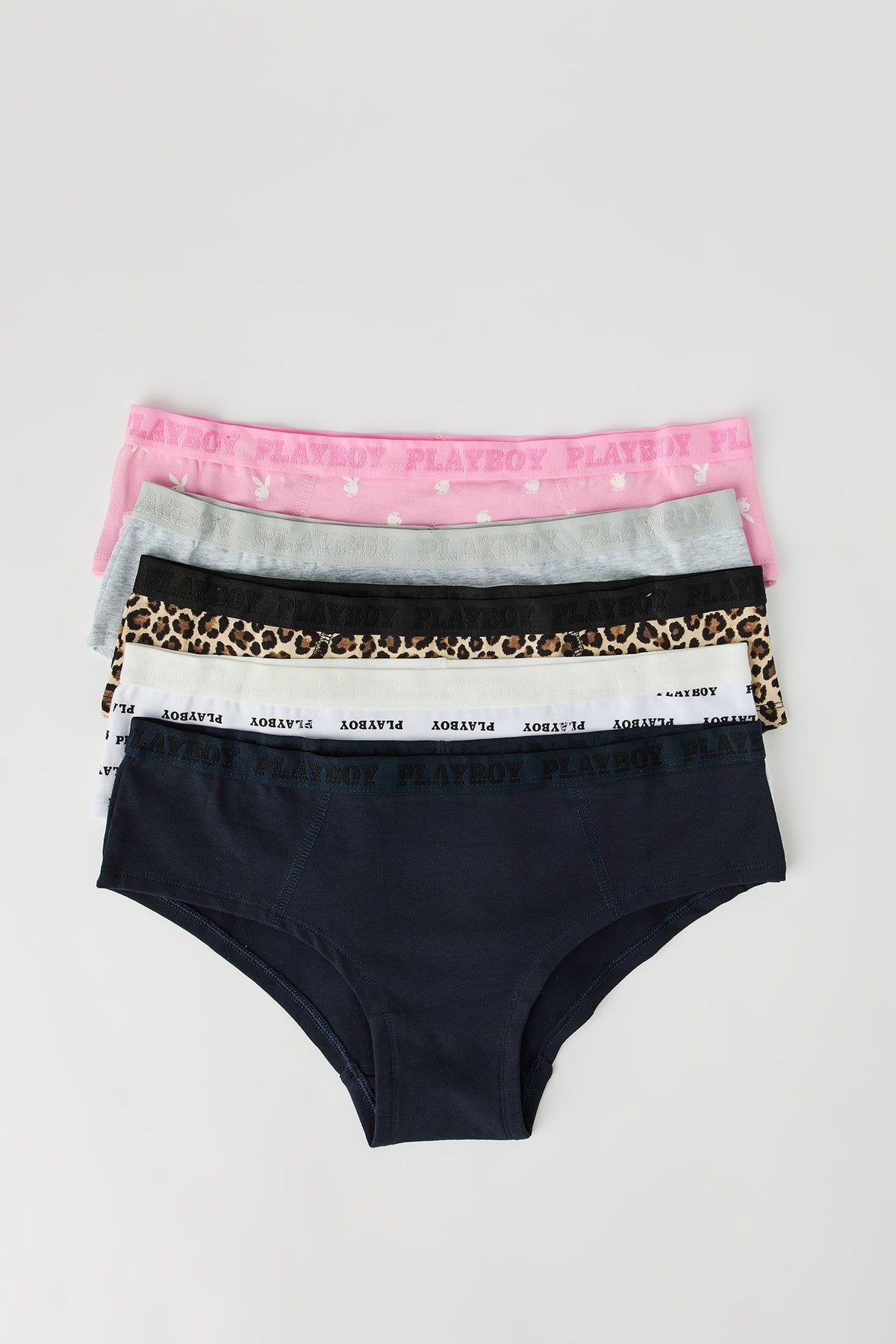 Alt View 4. Playboy Cheeky Panty (5 Pack) - Leopard